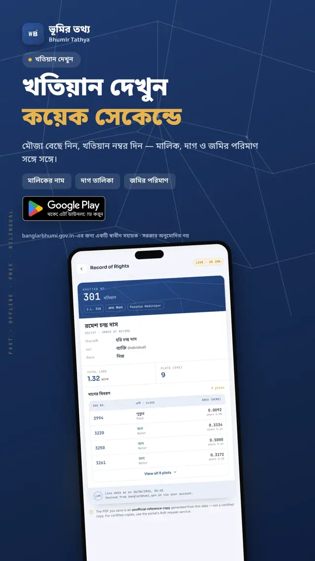 Bhumir Tathya — খতিয়ান দেখুন