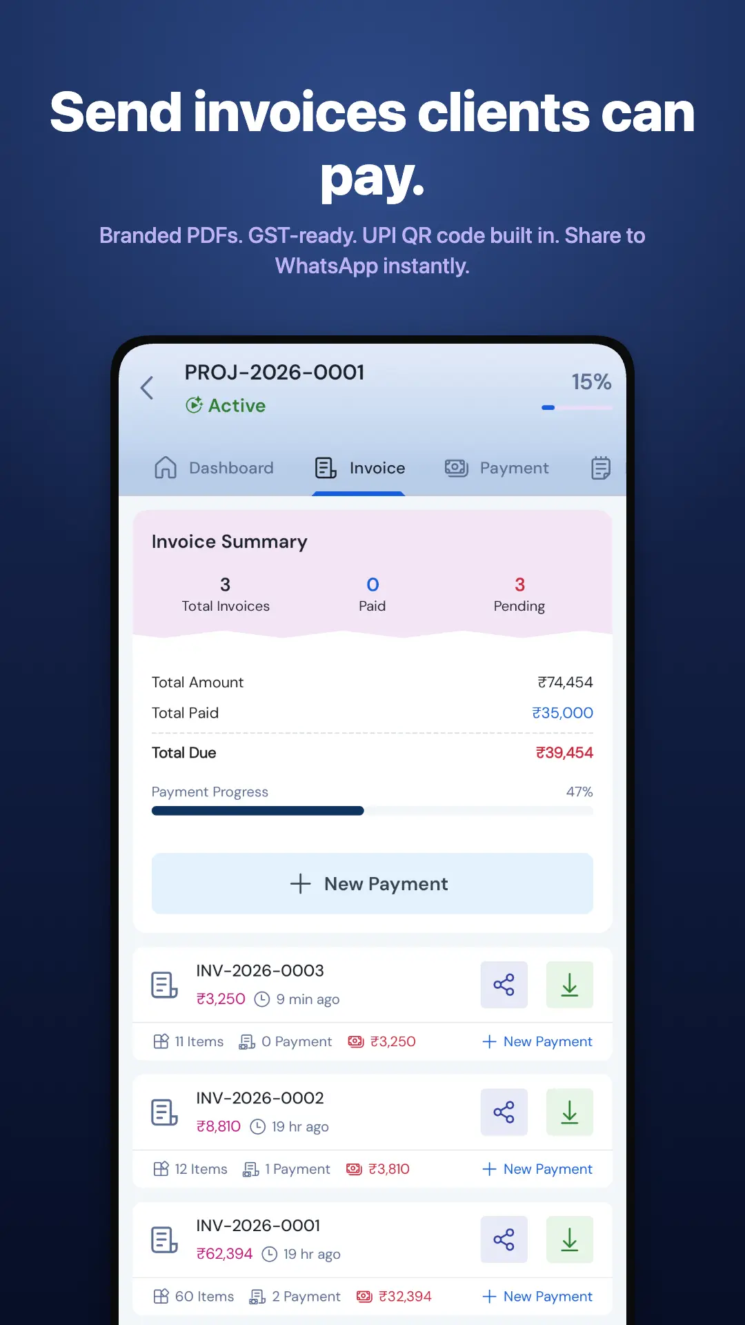 PipeLine — Invoices