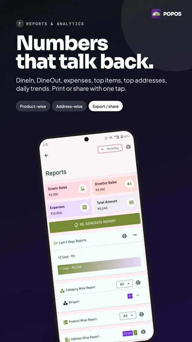 POPOS — Reports & Analytics