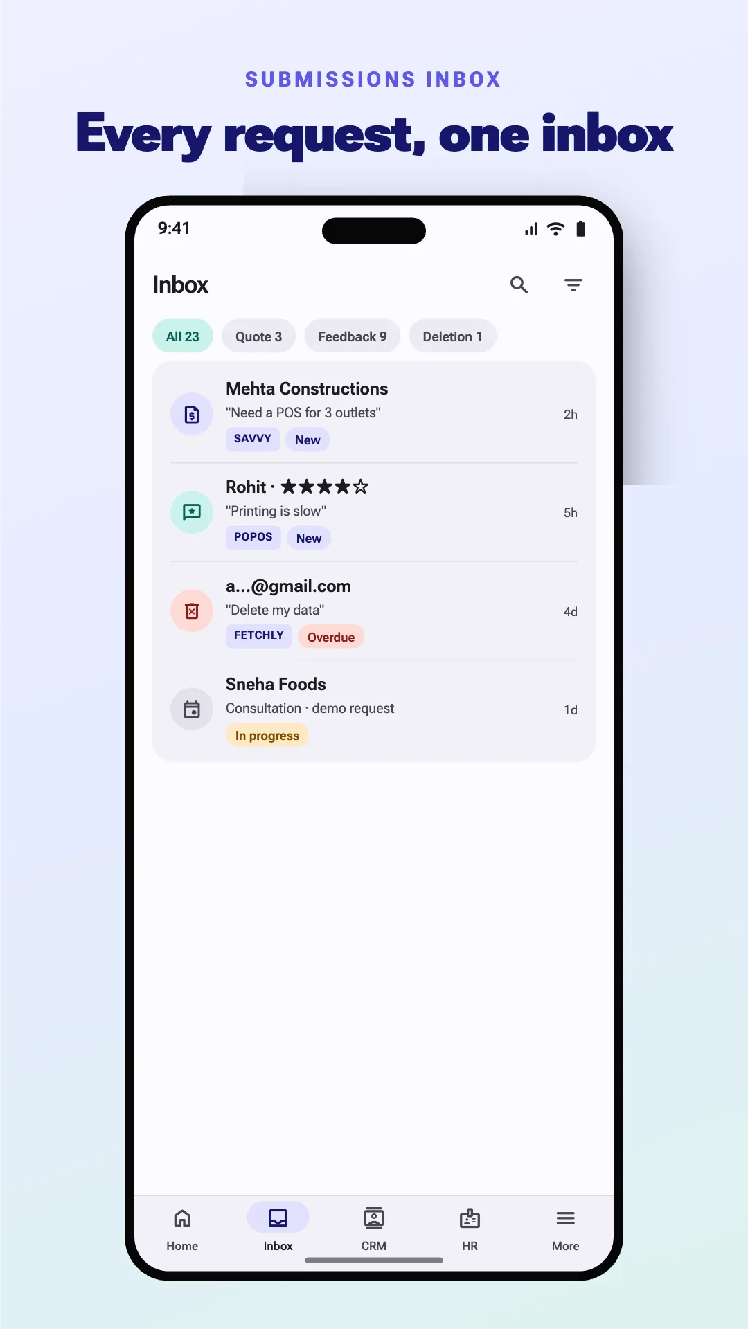 Devikon unified submissions inbox