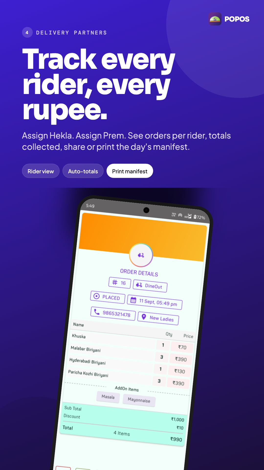 POPOS — Delivery Partners