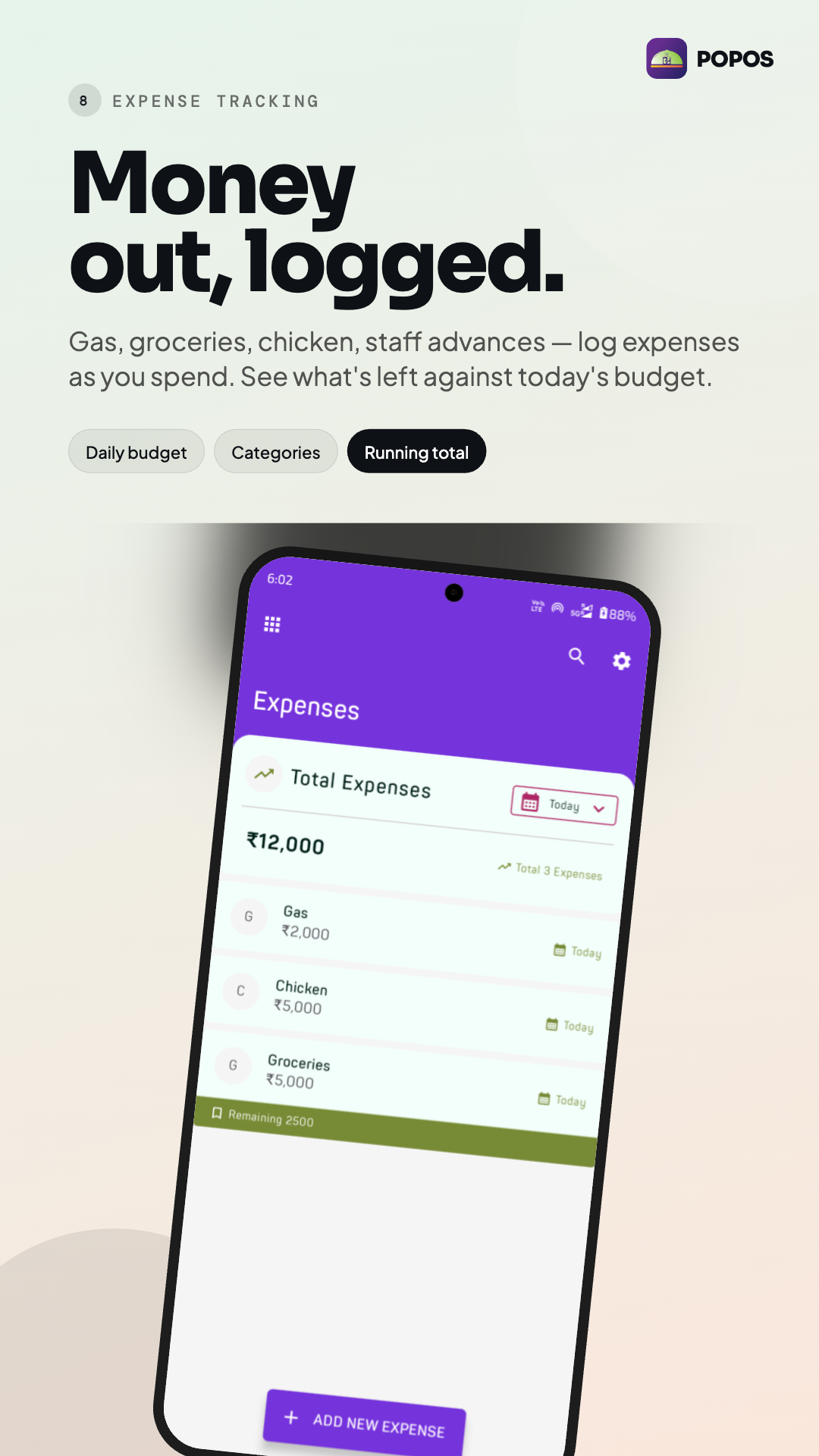 POPOS — Expense Tracking